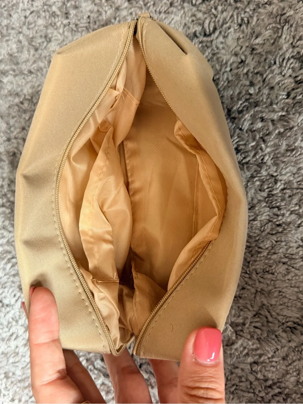 L'OCCITANE Pale Beige Travel Cosmetic Pouch